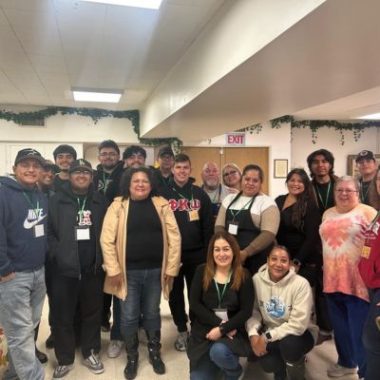 Students with Angelinos of Hope prepare and distribute supplies to families in need in Los Angeles.